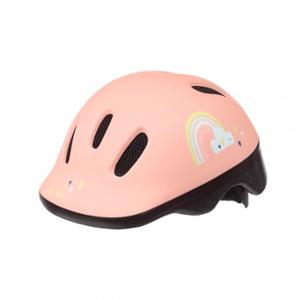 CASQUE ENFANT BABY POLISPORT KIDS BABY HAPPY RAINBOW ROSE AVEC REGLAGE OCCIPITAL