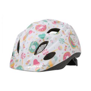 CASQUE ENFANT BABY POLISPORT KIDS LOLLIPOPS BLANC IN-MOLD AVEC REGLAGE OCCIPITAL