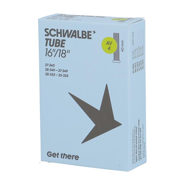 CHAMBRE A AIR A VELO 16 / 18" X 1.10-1.40 (28 / 37-340 / 349 / 355) VS SCHWALBE AV4