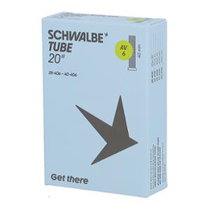 CHAMBRE A AIR VELO 20" X 1.10-1.50 (28 / 40-406) VS SCHWALBE STANDARD AV6