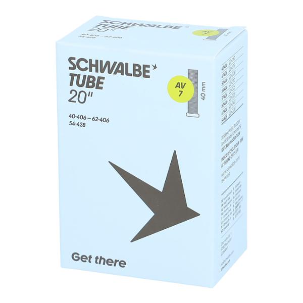 CHAMBRE A AIR VELO 20" X 1.50-2.40 (40 / 62-406) VS SCHWALBE STANDARD AV7