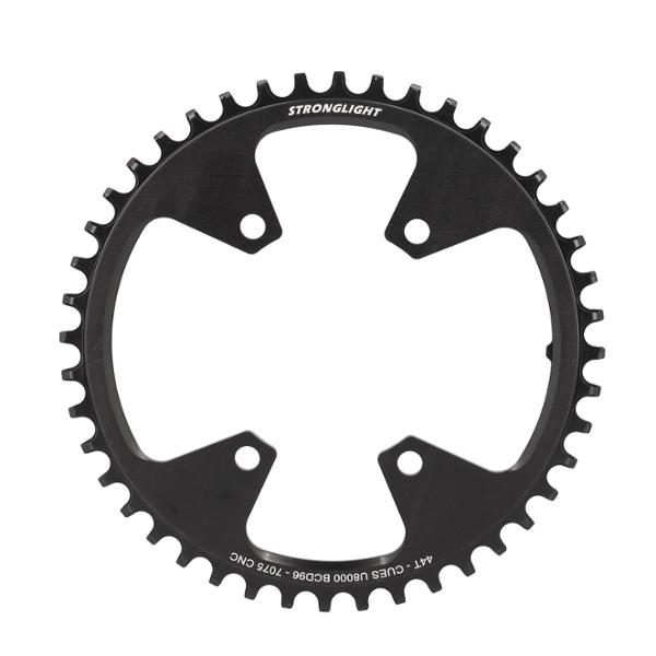 CHAINRING -MTB- MONO Ø96 EXTER 44 TEETH BLACK 4 SPOKES STRONG COMPAT CUES FC-U8000