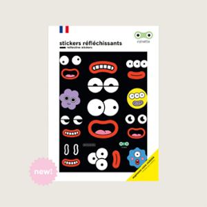 AUTOCOLLANT / STICKER REFLECHISSANT RAINETTE FACE (PLANCHE 137X172MM)