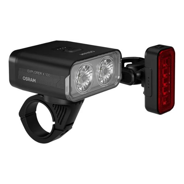 BICYCLE LIGHT FRONT & REAR RECHARGABLE USB-C OSRAM EXPLORER X500 -500 LM-