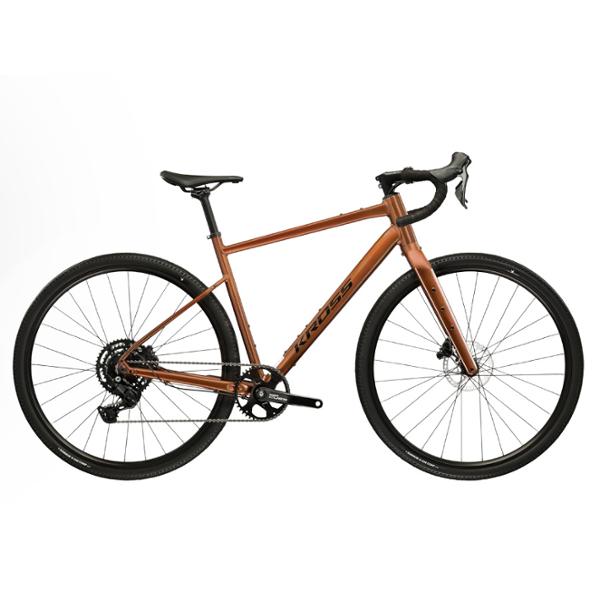 VELO GRAVEL 28" KROSS ESKER 2.0 TAILLE XL (21") ALUMINIUM FOURCHE CARBONE CUIVRE / NOIR