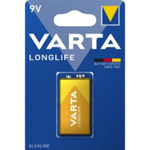 BATTERY LR61 9V VARTA LONGLIFE MAX POWER ALCALINE    (X1)