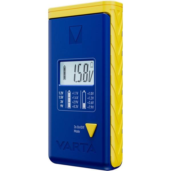 BATTERY TESTER/INDICATER WITH LCD SCREEN VARTA BLUE/YELLOW
