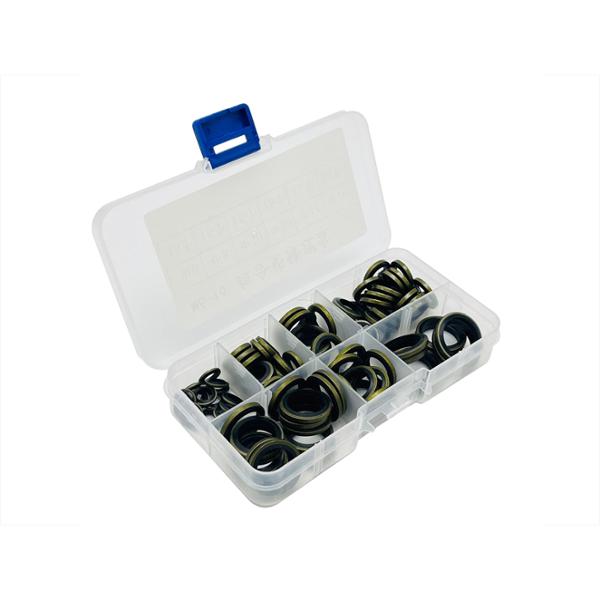 COFFRET JOINT ACIER LEVRE CAOUTCHOUC DIAM INT 6->16 (BOÎTE ASSORTIMENT DE 85 PCS)