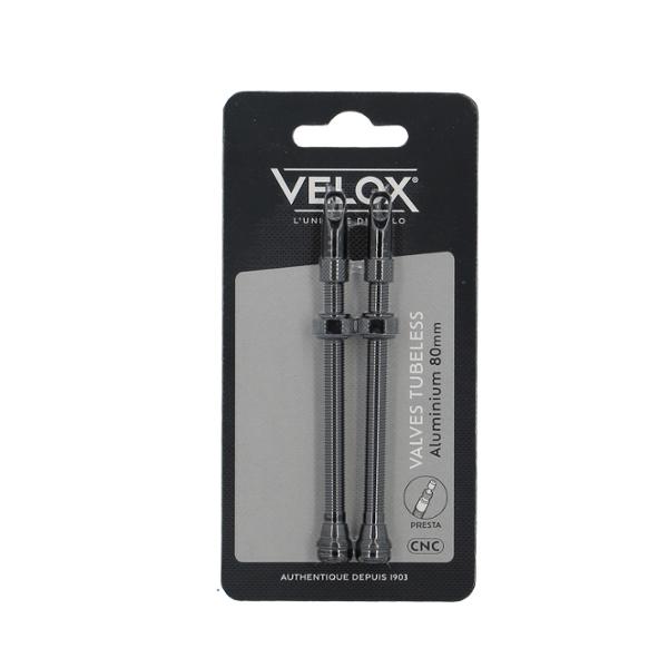 VALVE TUBELESS PRESTA VELOX ALU NOIR 80MM (X2)