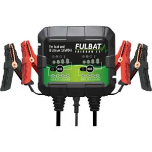 BATTERY CHARGER FULBAT FULLBANK F2 / 2 OUTPUTS - 12V / 6V 2X2A