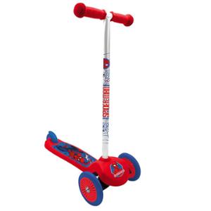TROTTINETTE 3 ROUES ACIER DISNEY SPIDER MAN BLEU / ROUGE REGLABLE AV.FREIN ARRIERE AU PIED