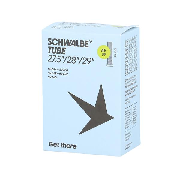 CHAMBRE A AIR VELO 27.5 / 28 / 29" X 1.50-2.40 (40 / 62-584 / 635) VS SCHWALBE STANDARD AV19