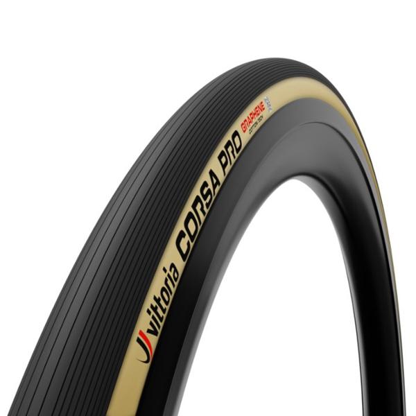 PNEU ROUTE 700X28C TS VITTORIA CORSA PRO TLR NOIR / BEIGE GRAPHENE 2.0 (28-622)