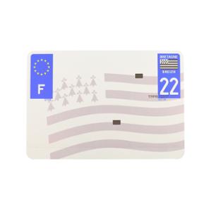 BANDA PLACA MATRÍCULA NR FILIGRANA BANDERA BRETONA SPM 210X145 MOTO-DEP 22-CÔTES D'ARMOR