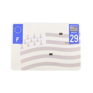 BANDA PLACA MATRÍCULA NR FILIGRANA BANDERA BRETONA SPM 210X145 MOTO-DEP 29-FINISTERE (X1)