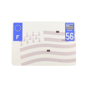 BANDA PLACA MATRÍCULA NR FILIGRANA BANDERA BRETONA SPM 210X145 MOTO-DEP 56-MORBIHAN (X1)