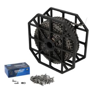 CADENA BICI 1V. KMC Z1 EHX NARROW EPT PLATA (RDL TALLER 50 METROS + 40 ENLACES RÁPIDOS)