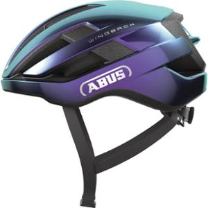 CASQUE ROUTE ABUS WINGBACK FLIP FLOP VIOLET / VERT IN MOLD AVEC REGLAGE OCCIPITAL T.M (54 / 58