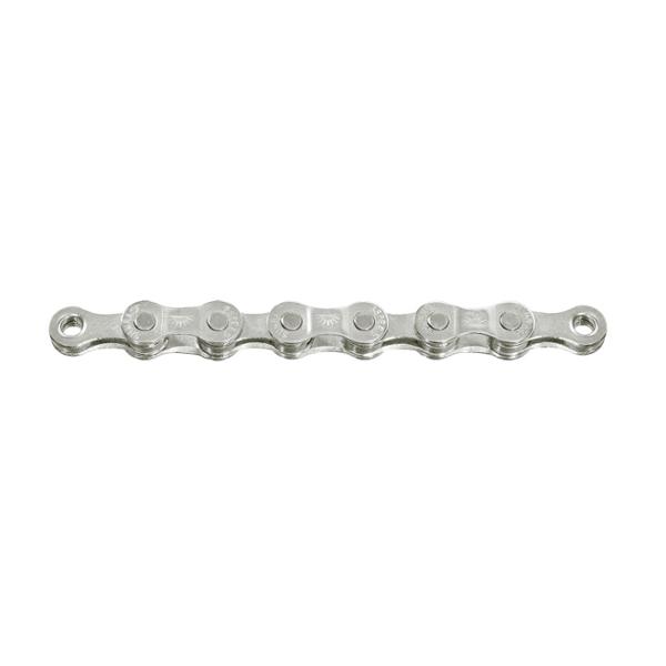 CADENA BICICLETA 8V. SUNRACE CNM84 PLATA 116 ESLABONES CON ESLABÓN RÁPIDO (X25 A GRANEL)