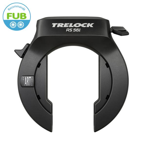 ANTIR BICI TIPO HERRADURA TRELOCK RS561 LARGE NEGRO (APERTURA 72.5MM/OPCIÓN CABLE ANTIR