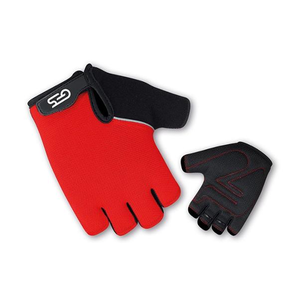 GLOVES BICYCLE -SUMMER- GES CLASSIC RED/BLACK SIZE:  S    (PAIR)