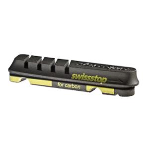 PATIN ROUTE SWISSSTOP FLASH EVO BLACK PRINCE JTE CARBONE GOMME HTE PERF.  ADAPT. SHIMANO / S