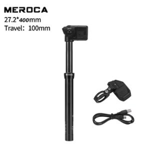 TIGE DE SELLE D27.2 TELESCOPIQUE BLUETOOTH REGL. ALU L400 MEROCA ELEVO DEBATTEMENT 100MM