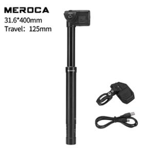 TIGE DE SELLE D31.6 TELESCOPIQUE BLUETOOTH REGL. ALU L400 MEROCA ELEVO DEBATTEMENT 125MM