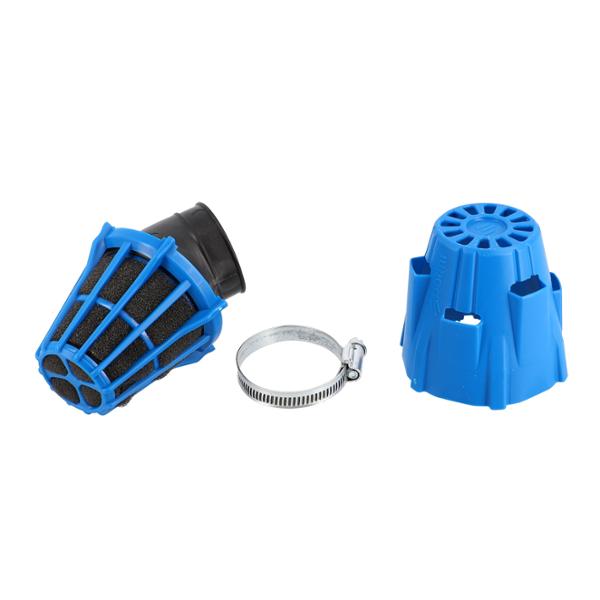 FILTRE A AIR POLINI AIR BOX BLEU ETANCHE 50 COUDE 30° D42