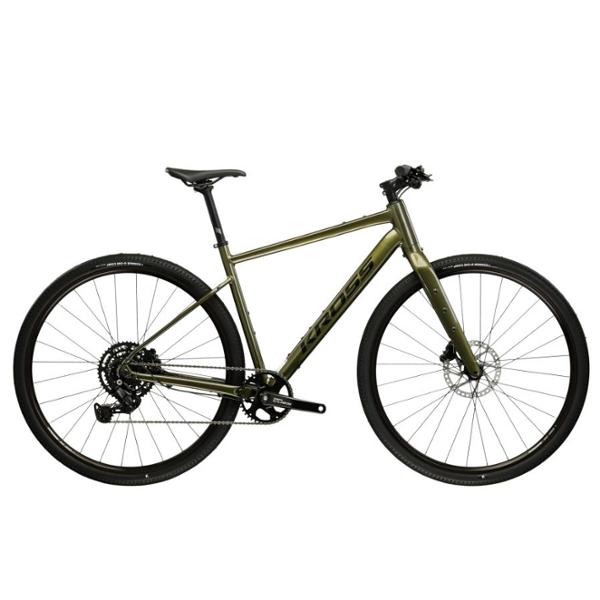 BICYCLE -GRAVEL- 28 KROSS ESKER 1.0 SIZE: S (18) ALUMINIUM FRAME & FORK GREEN/GRAPHITE