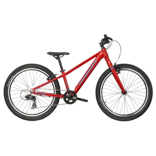 VELO VTT ENFANT 24" KROSS LEVEL JR 1.0 ALUMINIUM ROUGE