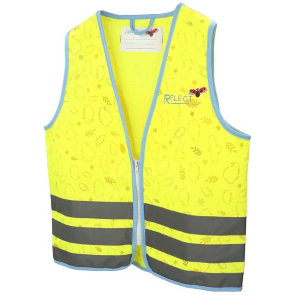 SAFETY VEST/JACKET NEON YELLOW -BICYCLE/MOPED- R FLECT COCCI - KIDS SIZE: 2/4 YEARS