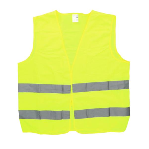 SAFETY VEST/JACKET NEON YELLOW -BICYCLE/MOPED- R FLECT - ADULT WITH CLOSURE SIZE: M