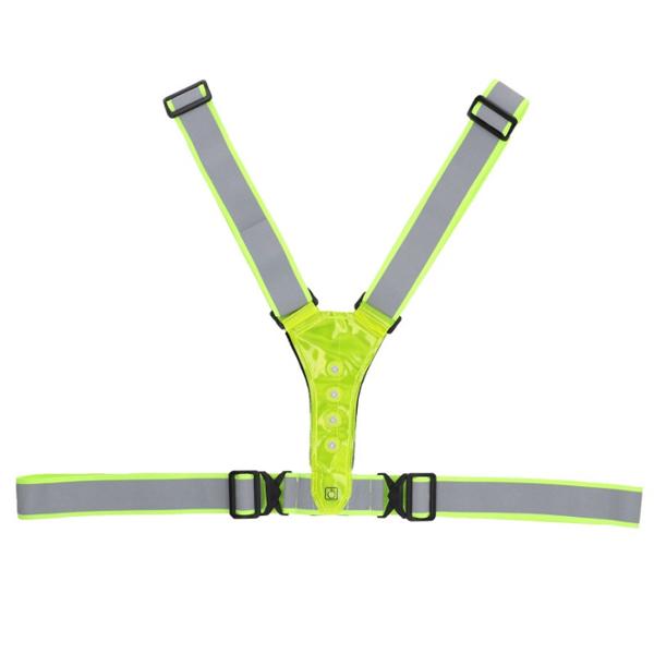 VEST/HARNESS/BRAID SECURITY NEON YELLOW BICYCLE R FLECT NEO DUAL LIGHT