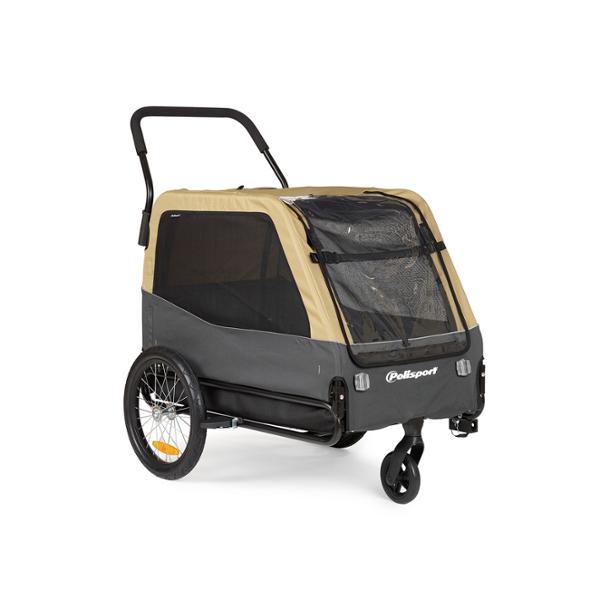 REMORQUE ANIMAUX POLISPORT TAILLE XL - FIX. MOYEU - ROUES 16" / L x l x H / 