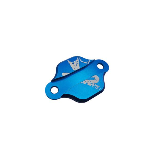 BASE OBTURATEUR POMPE A HUILE BICOLORE MECABOITE KRM ADAPT. DERBI / AM6 BLEU