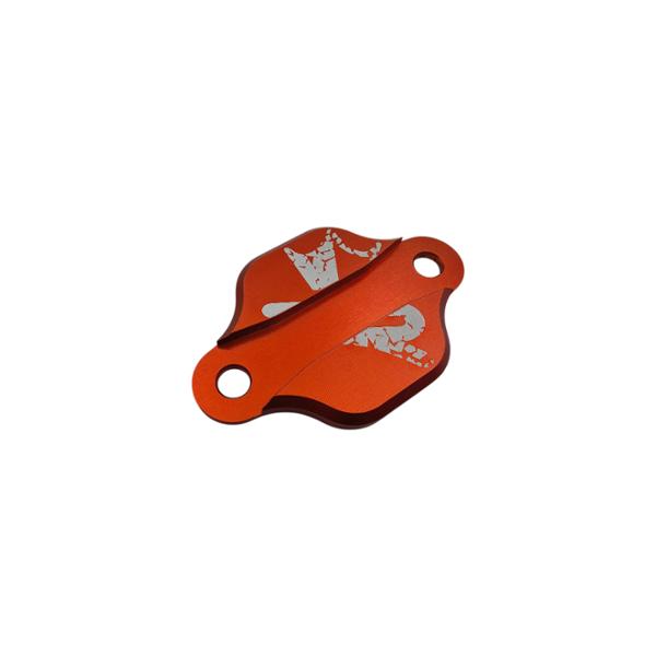 BASE OBTURATEUR POMPE A HUILE BICOLORE MECABOITE KRM ADAPT. DERBI / AM6 ORANGE