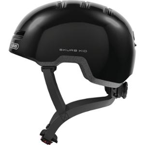 CASQUE ENFANT BABY ABUS SKURB NOIR BRILLANT IN MOLD AVEC REGLAGE OCCIPITAL T.S (45 / 50