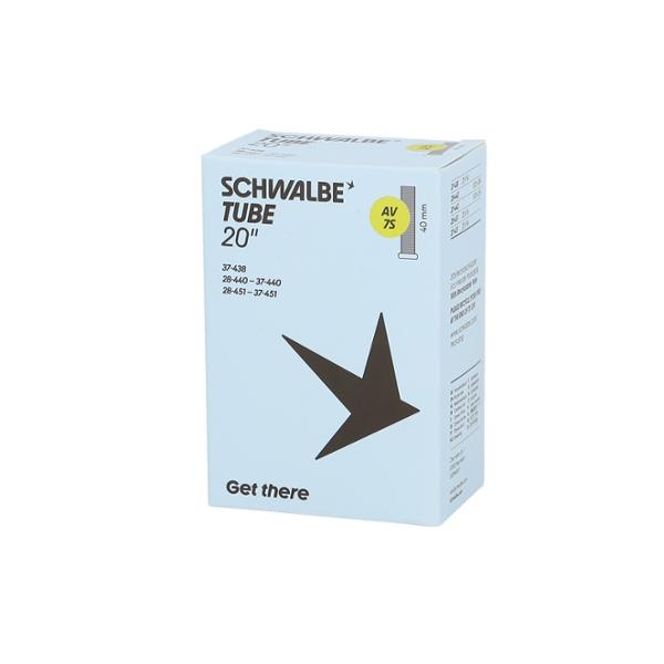 CÁMARA AIRE BICICLETA 20'' X 1 1/8-1 3/8 (500A-28/37-438/451) VS SCHWALBE STANDARD AV7S
