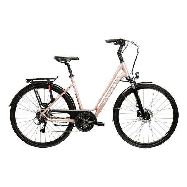 BICYCLE -TOWN- 28 LADY KROSS SENTIO 4.0 SIZE: S (18) ALUMINIUM PINK/GOLD/WHITE