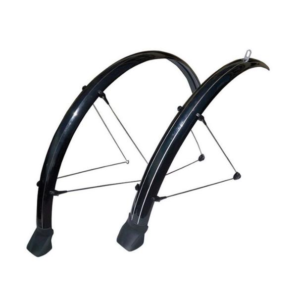 GARDE BOUE VTC / VTT 26'' STRONG TOUR VERSION E PLASTIQUE A TRINGLES 54MM NOIR BRILLANT (PR)