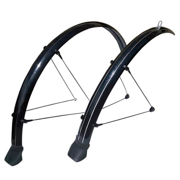 GARDE BOUE VTC / VTT 28'' STRONG TOUR VERSION E PLASTIQUE A TRINGLES 54MM NOIR BRILLANT (PR)