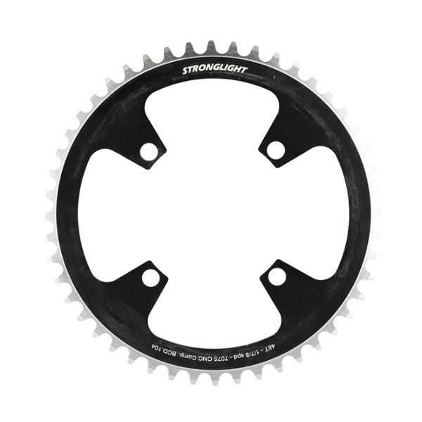 PLATEAU E BIKE / VAE MONO DIAM 104 48DTS ALU NOIR 4 BRAN. STRONG COMP. BOSCH / SHIMANO / YAMAHA / 