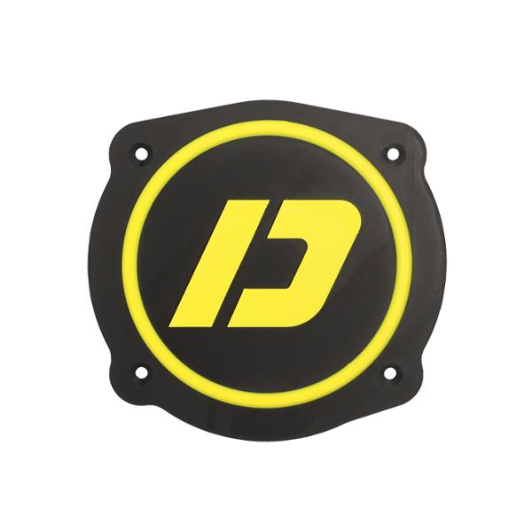 CACHE / OBTURATEUR BOITE A AIR DOPPLER ADAPT. MRT ->2022 VERSION LOGO DOPPLER NOIR / JAUNE