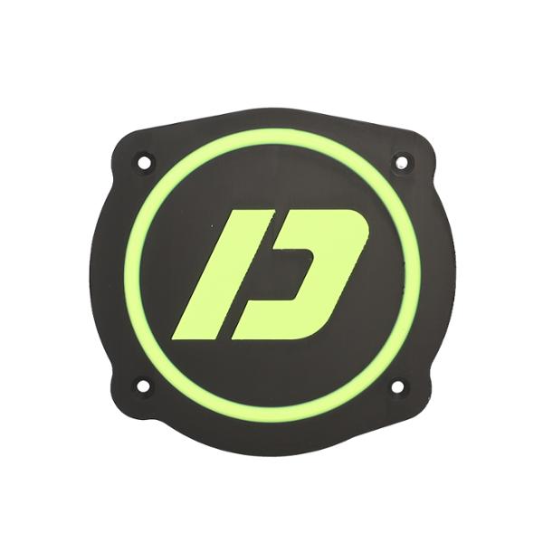 CACHE / OBTURATEUR BOITE A AIR DOPPLER ADAPT. MRT ->2022 VERSION LOGO DOPPLER NOIR / JAUNE FLU