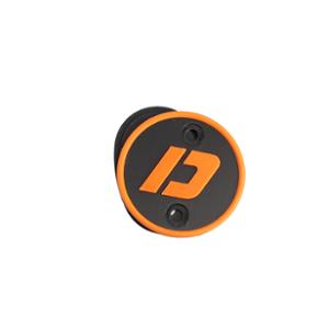CACHE / OBTURATEUR BOITE A AIR DOPPLER ADAPT. DERBI SENDA NOIR / ORANGE