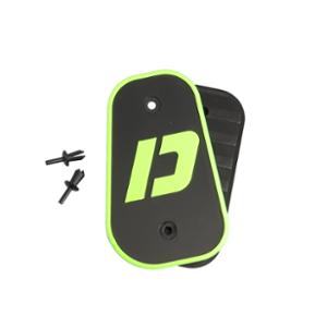 CACHE / OBTURATEUR BOITE A AIR DOPPLER ADAPT. SHERCO / SCORPA XP6 26-> NOIR / JAUNE FLUO