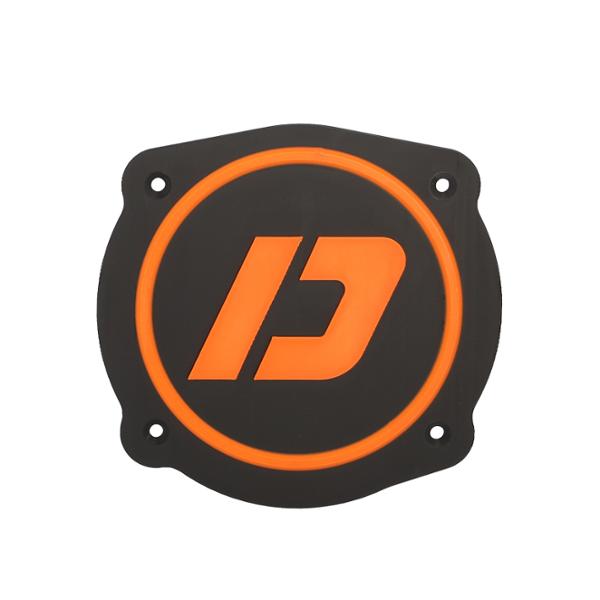 CACHE / OBTURATEUR BOITE A AIR DOPPLER ADAPT. MRT ->2022 VERSION LOGO DOPPLER NOIR / ORANGE