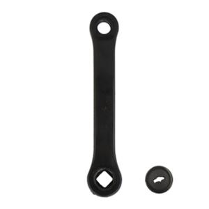 MANIVELLE GAUCHE VTT L150 ACIER PLASTIFIE NOIR