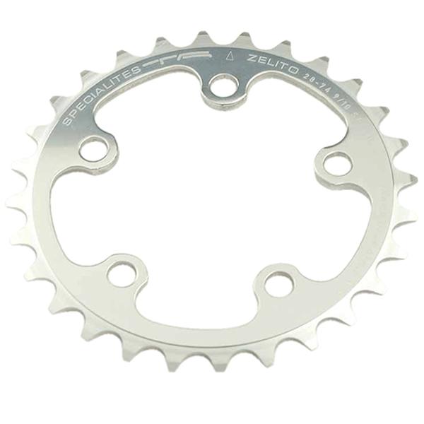 PLATEAU ROUTE DIAM  74 INTER 28DTS ARGENT ZELITO TRIPLE (COMP.CAMPA / SHIMANO) TA 5 BRANCHES